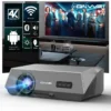 CAIWEI A10Q 4K Android 11 TV Projectors for Movie Auto Focus 1080P Full HD Home Theater Netflix Officially-Licensed Projector
