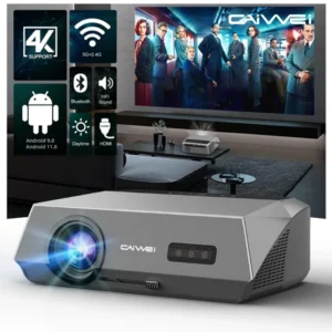 CAIWEI A10Q 4K Android 11 TV Projectors for Movie Auto Focus 1080P Full HD Home Theater Netflix Officially-Licensed Projector