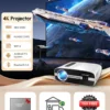 Ultra HD 4k Projector with 1860ANSI Lumens Home Theater Smart Android TV Daylight Beam Projectors 5G WIFI PK dLp lAsEr Projector