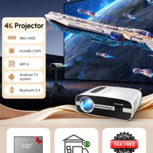 Ultra HD 4k Projector with 1860ANSI Lumens Home Theater Smart Android TV Daylight Beam Projectors 5G WIFI PK dLp lAsEr Projector