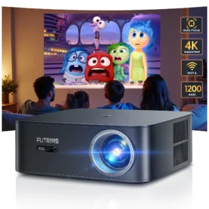 FHD 1080P Projector Bluetooth WiFi Projector Netflix Officially & AI Auto Focus 1200 ANSI 30000 lumens Auto-focus 4K Support